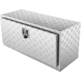 VEVOR Underbody Truck Box, 36"Ã—17"Ã—18" Pickup Storage Box, Heavy Duty Aluminum Diamond Plate Tool Box with Lock and Keys