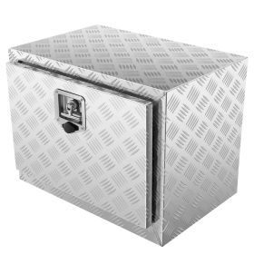 VEVOR Underbody Truck Box, 24"Ã—14"Ã—16" Pickup Storage Box, Heavy Duty Aluminum Diamond Plate Tool Box with Lock and Keys