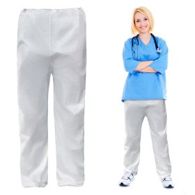 White Disposable Scrub Pants